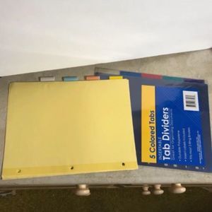 Colorful Binder Tab Dividers